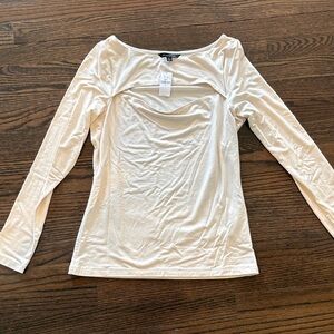 Banana Republic Cream Long Sleeve Top